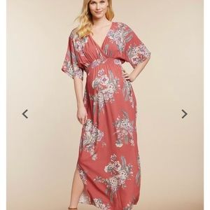 Jessica Simpson maternity floral maxi size M